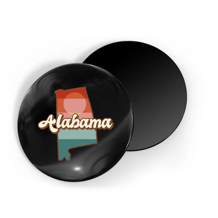 Alabama Silhouette Vintage Retro State Of Alabama Usa Magnet