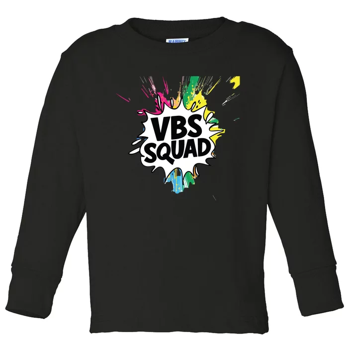 Allcolorvbs Squad Vacation Bible School Summer Camp Toddler Long Sleeve Shirt