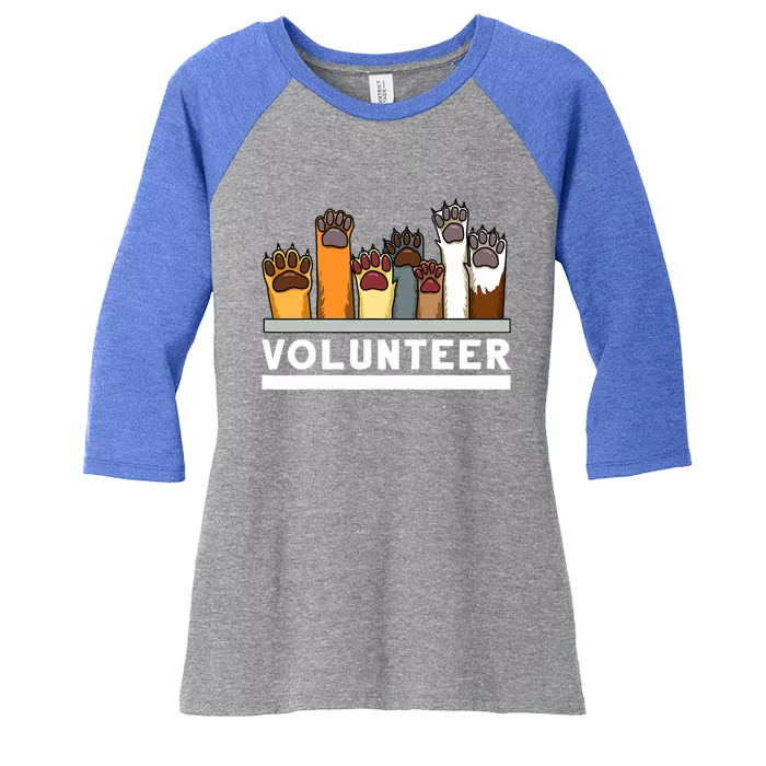 Animal Shelter Volunteer For Dog Rescue Supporter Women's Tri-Blend 3/4-Sleeve Raglan Shirt