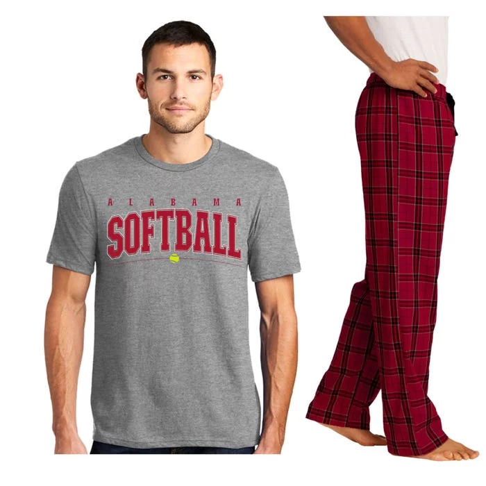 Alabama Softball Vintage Team Retro Softball Fan Pajama Set