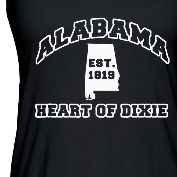 Alabama Souvenir Vacation Heart Of Dixie Est. 1819 Adults Ladies Essential Flowy Tank