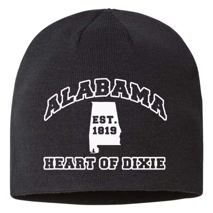 Alabama Souvenir Vacation Heart Of Dixie Est. 1819 Adults 8 1/2in Sustainable Knit Beanie