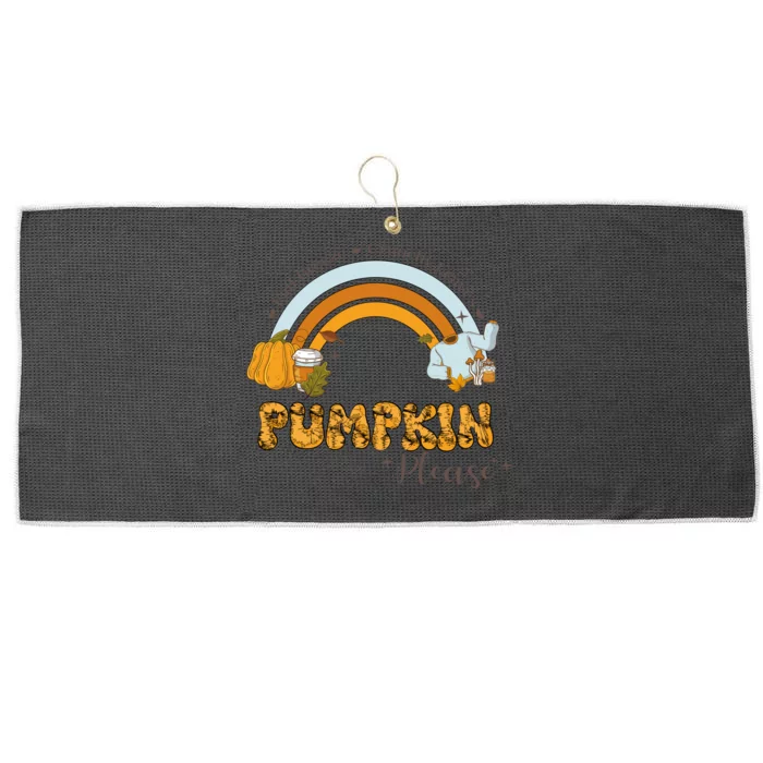 Autumn Season Vibes Graphic Large Microfiber Waffle Golf Towel