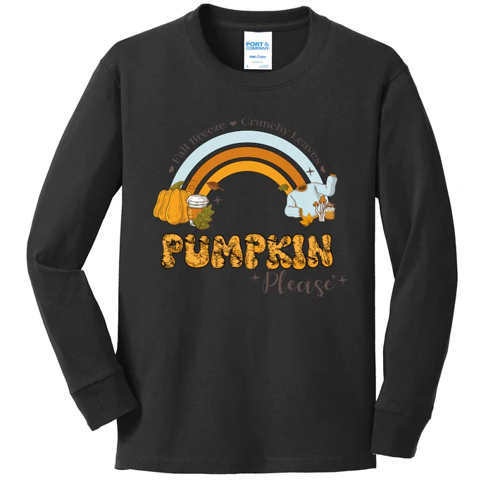 Autumn Season Vibes Graphic Kids Long Sleeve Shirt