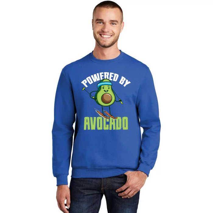 Avocado Skier Vegan Skiing Funny Gift Tall Sweatshirt