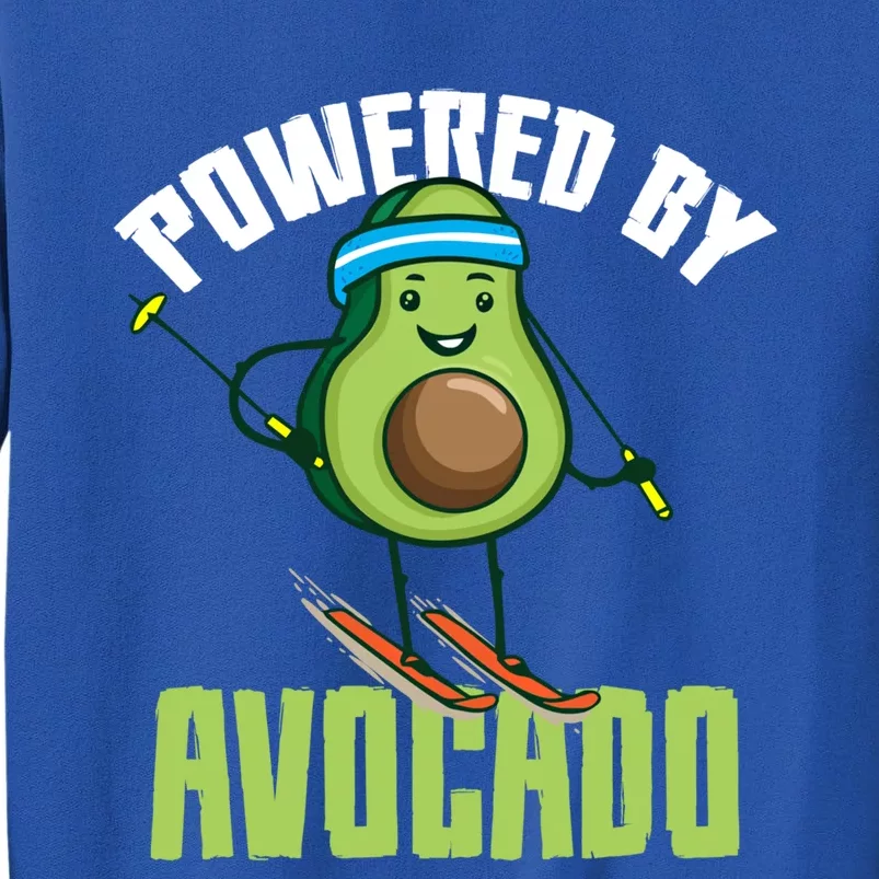 Avocado Skier Vegan Skiing Funny Gift Tall Sweatshirt