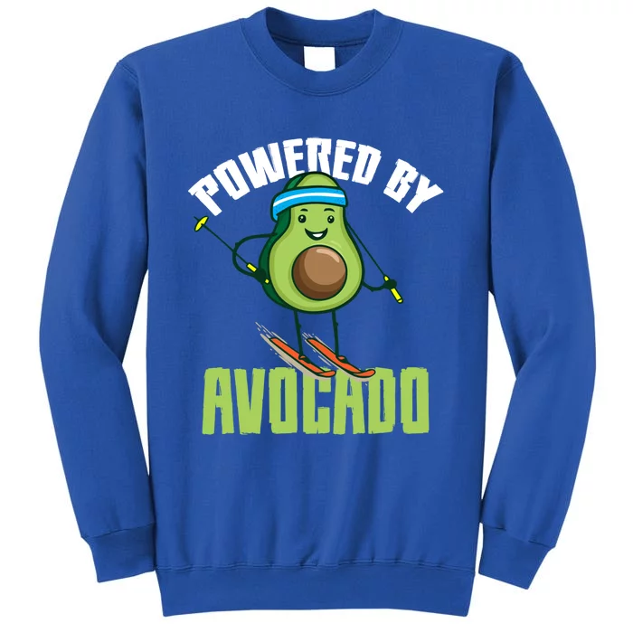 Avocado Skier Vegan Skiing Funny Gift Tall Sweatshirt