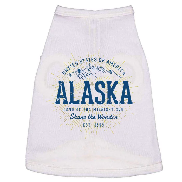 Alaska State Vintage Retro Alaska Doggie Tank