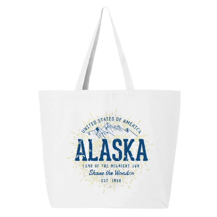 Alaska State Vintage Retro Alaska 25L Jumbo Tote