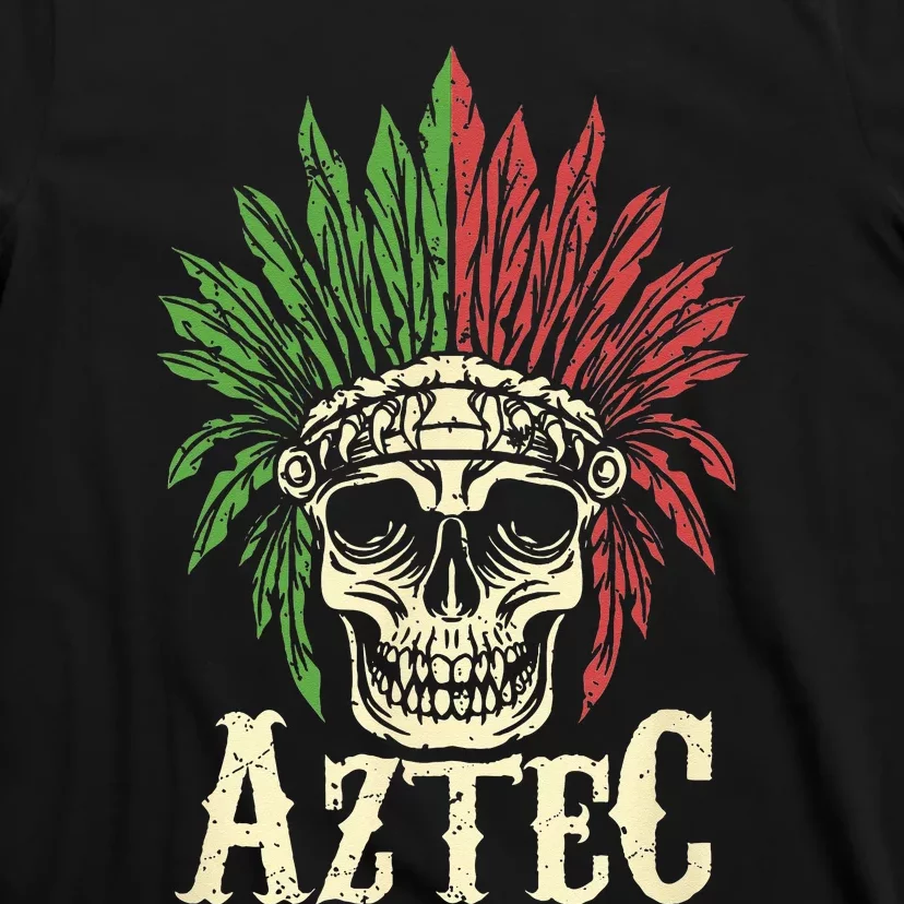 Aztec Skull Warrior Mexican Skeleton Ancient Civilization T-Shirt