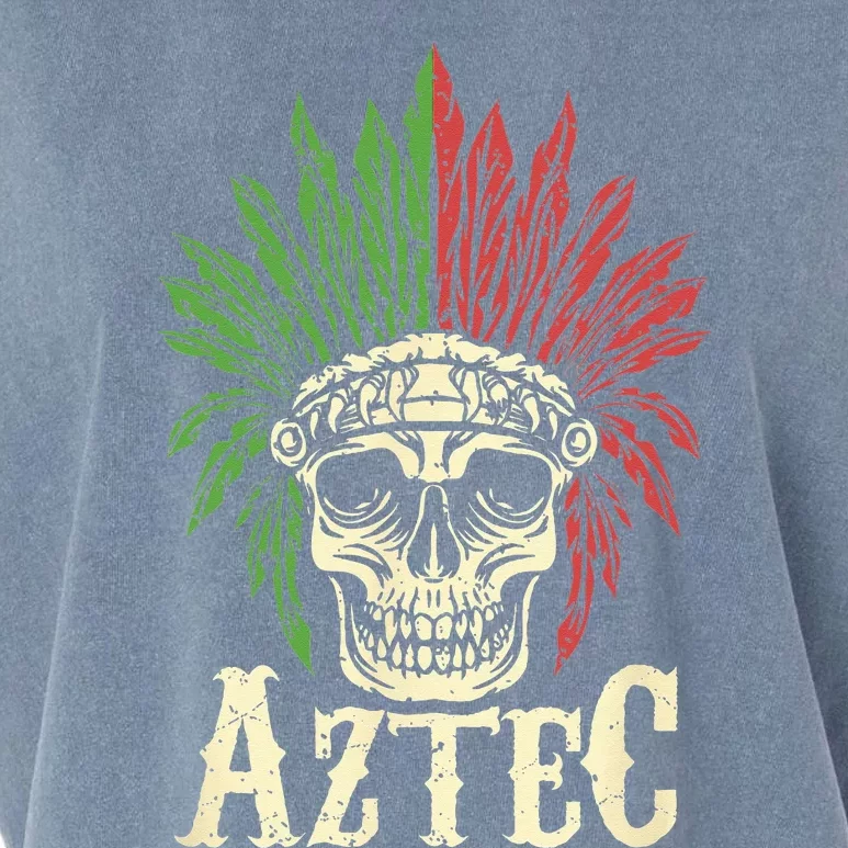 Aztec Skull Warrior Mexican Skeleton Ancient Civilization Garment-Dyed Women's Muscle Tee