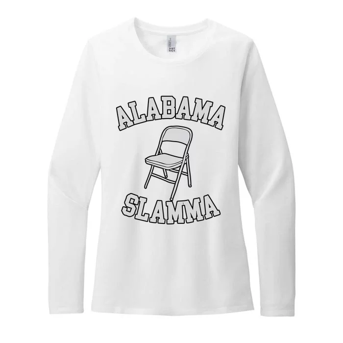 Alabama Slamma White Folding Chair Alabama Brawl River Boat Braw Womens CVC Long Sleeve Shirt