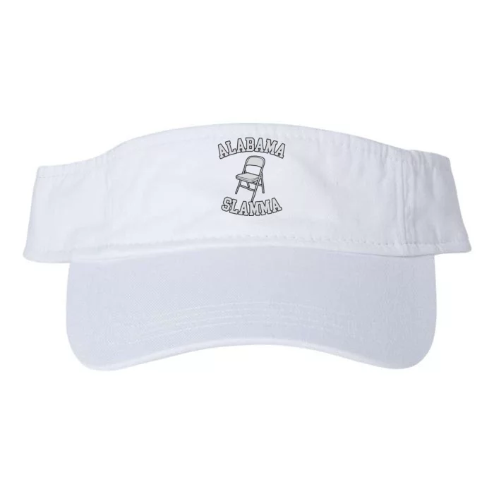 Alabama Slamma White Folding Chair Alabama Brawl River Boat Braw Valucap Bio-Washed Visor