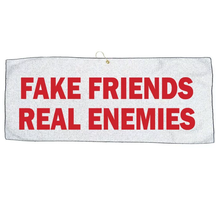 Amanda Serrano Wearing Fake Friends Real Enemies Large Microfiber Waffle Golf Towel