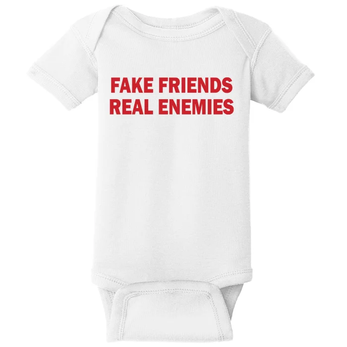 Amanda Serrano Wearing Fake Friends Real Enemies Baby Bodysuit