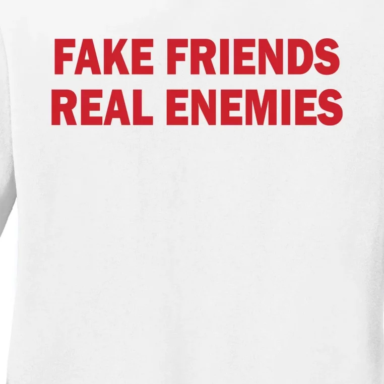 Amanda Serrano Wearing Fake Friends Real Enemies Ladies Long Sleeve Shirt