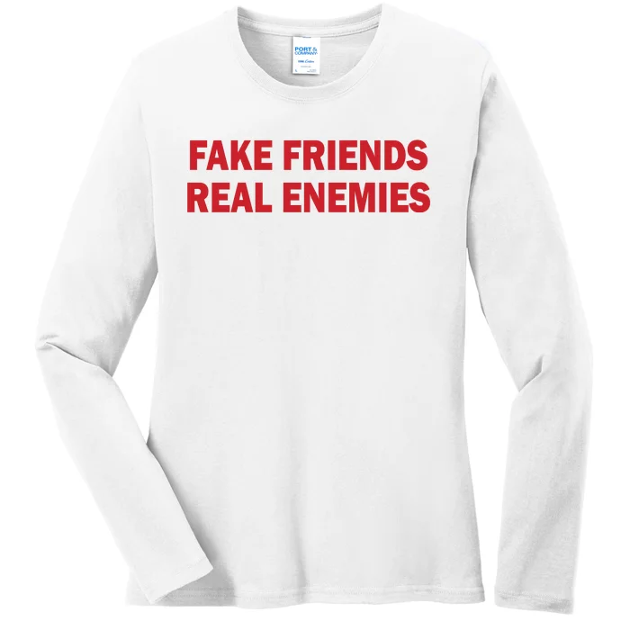 Amanda Serrano Wearing Fake Friends Real Enemies Ladies Long Sleeve Shirt