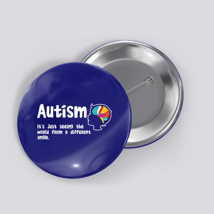 Autism Seeing World From Different Angle Autistic Awareness Gift Button