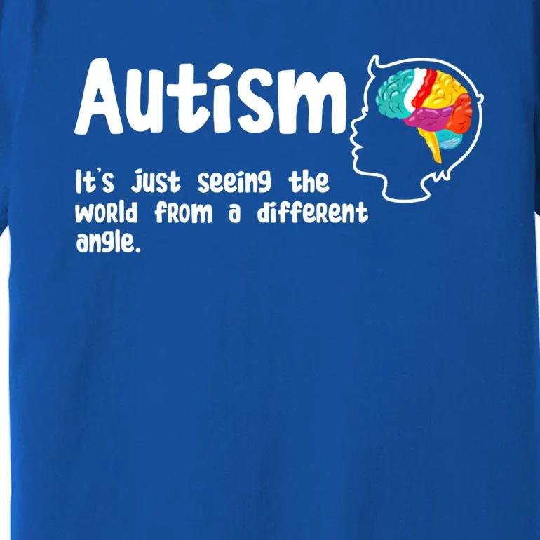 Autism Seeing World From Different Angle Autistic Awareness Gift Premium T-Shirt