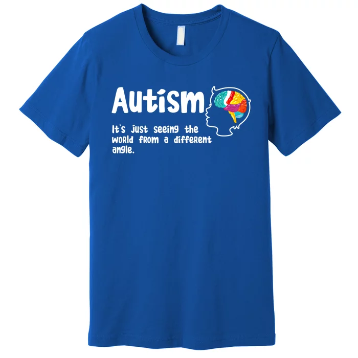 Autism Seeing World From Different Angle Autistic Awareness Gift Premium T-Shirt