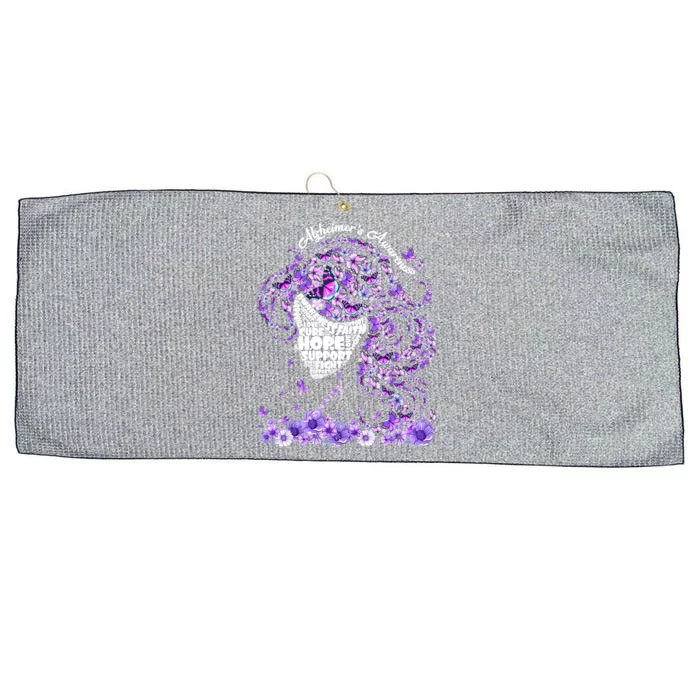 Alzheimers Shirts Wear Purple AlzheimerS Awareness 2024 Large Microfiber Waffle Golf Towel