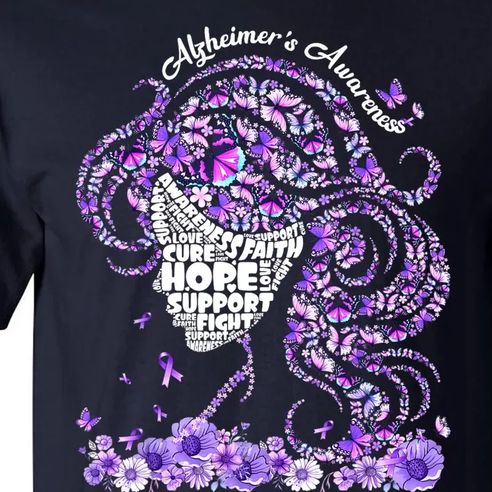 Alzheimers Shirts Wear Purple AlzheimerS Awareness 2024 Tall T-Shirt