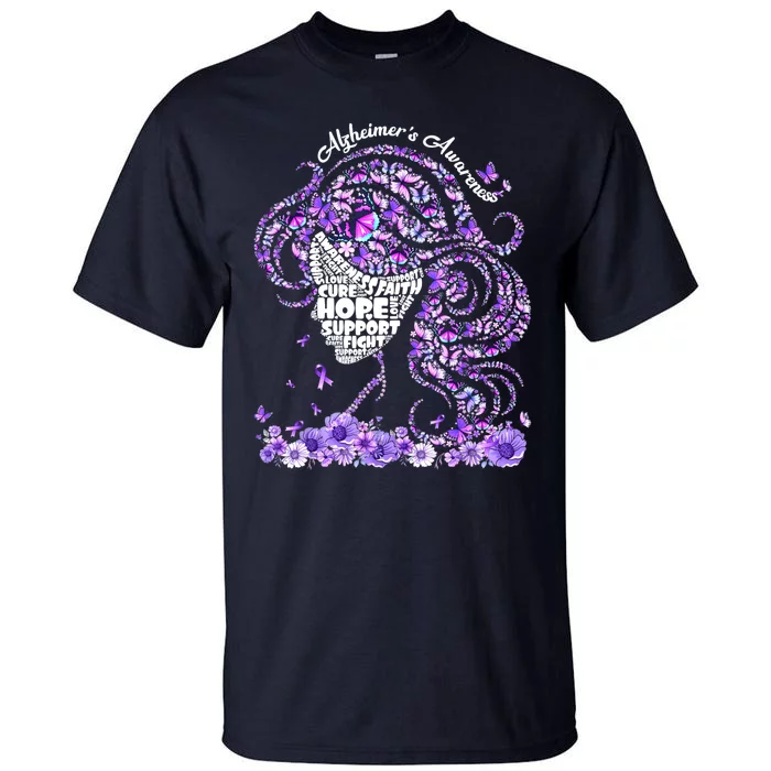 Alzheimers Shirts Wear Purple AlzheimerS Awareness 2024 Tall T-Shirt