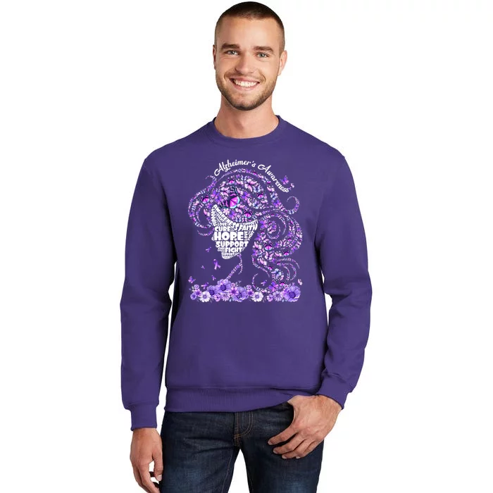 Alzheimers Shirts Wear Purple AlzheimerS Awareness 2024 Sweatshirt