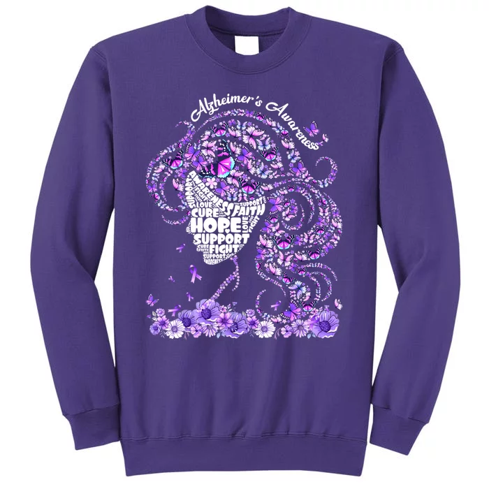 Alzheimers Shirts Wear Purple AlzheimerS Awareness 2024 Sweatshirt