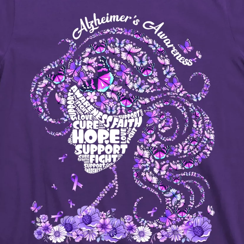 Alzheimers Shirts Wear Purple AlzheimerS Awareness 2024 T-Shirt