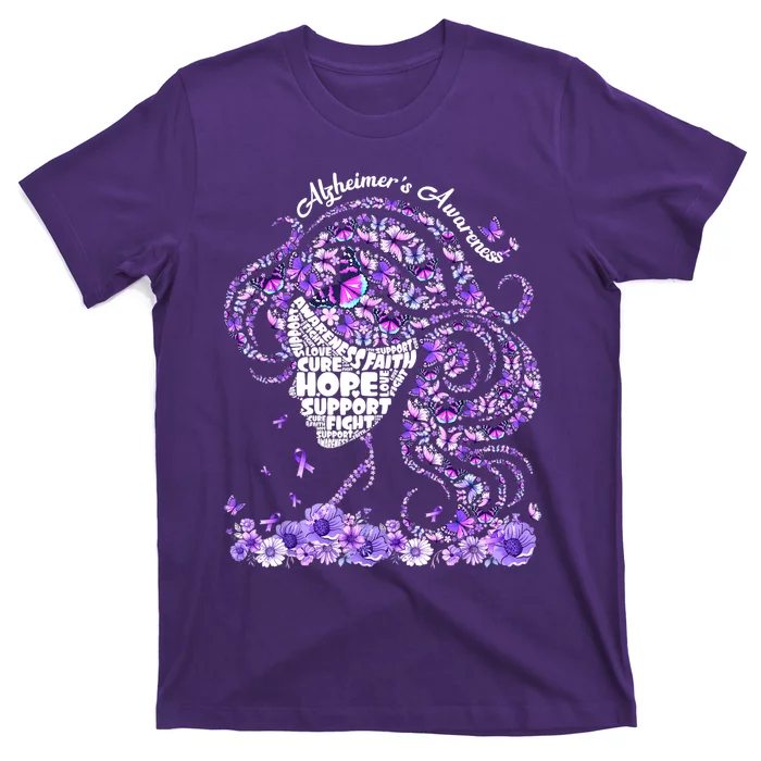 Alzheimers Shirts Wear Purple AlzheimerS Awareness 2024 T-Shirt