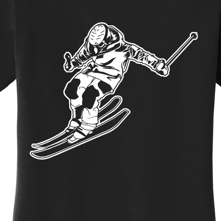 Alpine Skiing Winter Sports Downhill Skier Women's T-Shirt