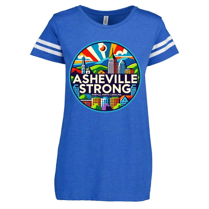 Asheville Strong Western Nc Helene Recovery Enza Ladies Jersey Football T-Shirt