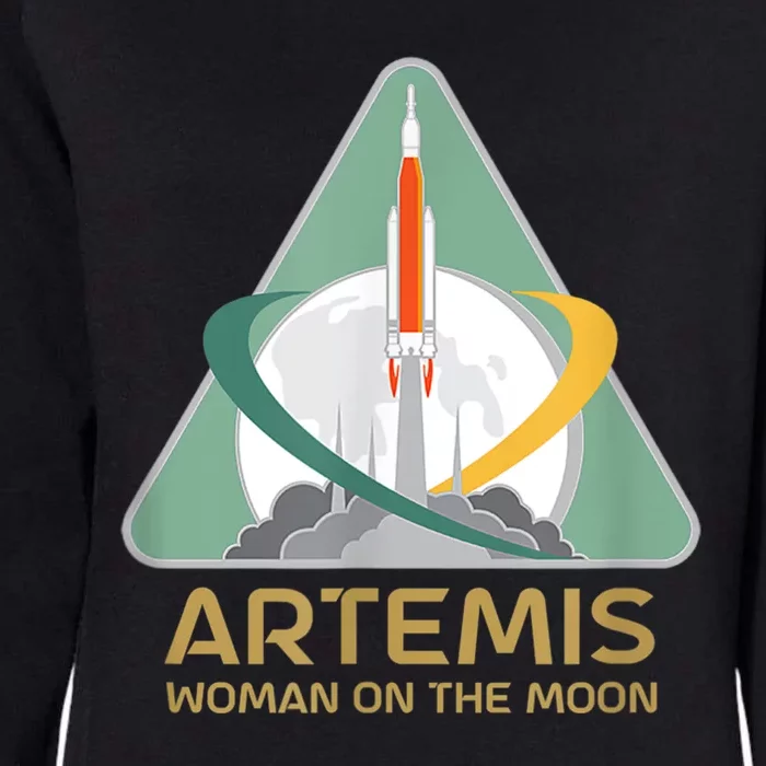 Artemis Space Woman On The Moon Womens California Wash Sweatshirt