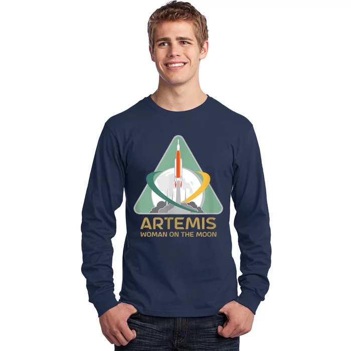 Artemis Space Woman On The Moon Long Sleeve Shirt