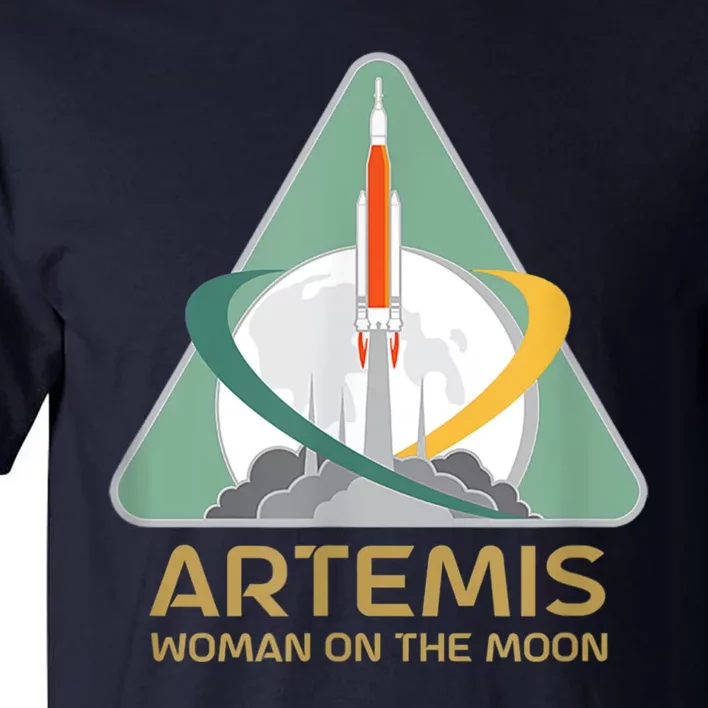 Artemis Space Woman On The Moon Tall T-Shirt