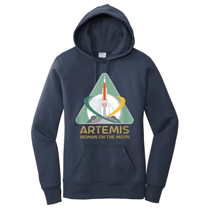 Artemis Space Woman On The Moon Women's Pullover Hoodie