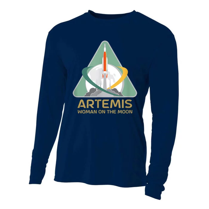 Artemis Space Woman On The Moon Cooling Performance Long Sleeve Crew