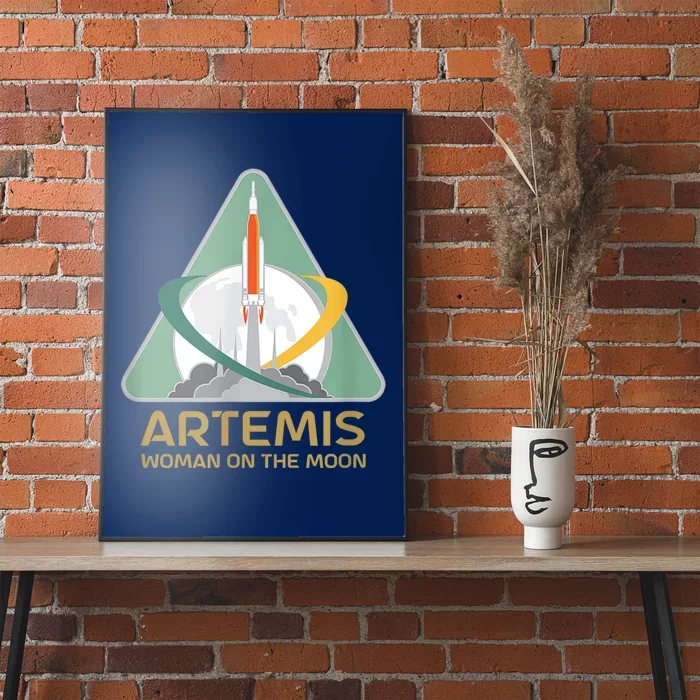 Artemis Space Woman On The Moon Poster