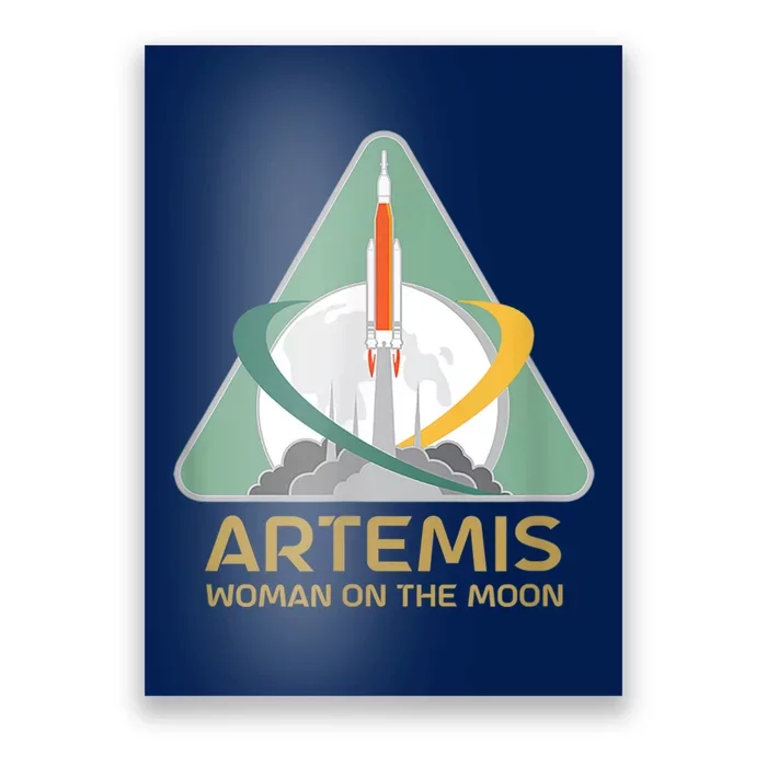 Artemis Space Woman On The Moon Poster