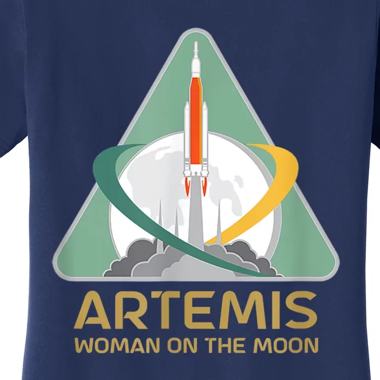 Artemis Space Woman On The Moon Women's T-Shirt