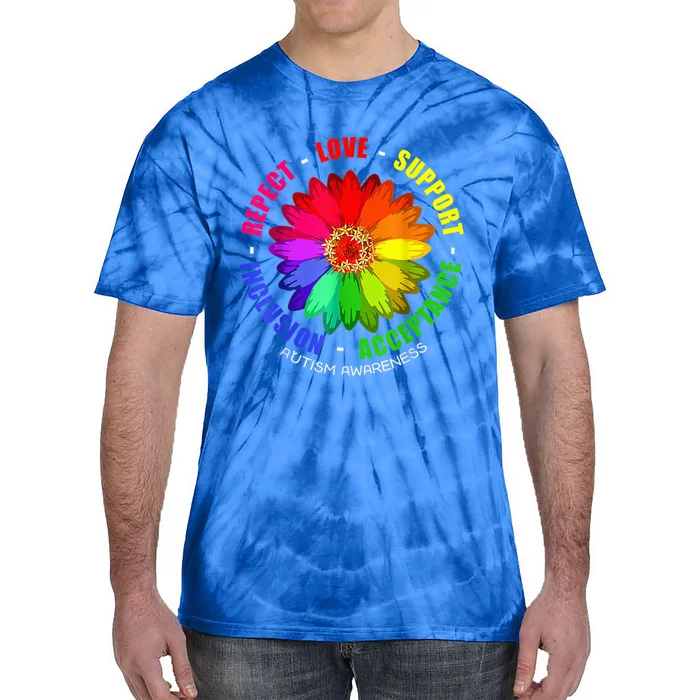 Autism Shirt Wo  Respect Love Support Autism Awareness Tie-Dye T-Shirt