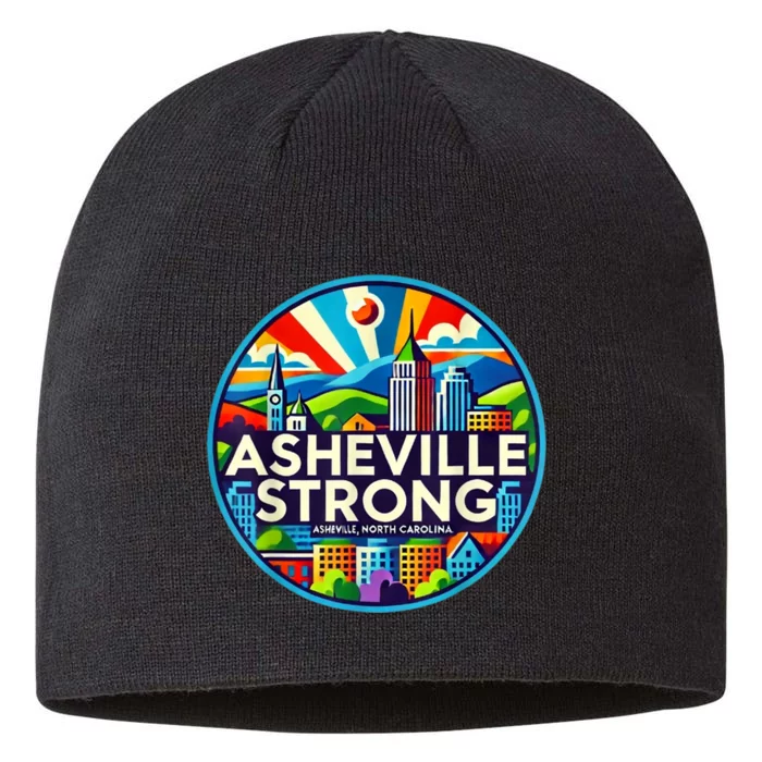 Asheville Strong Western Nc Helene Recovery Gift 8 1/2in Sustainable Knit Beanie