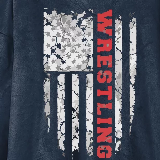 American Sport Wrestling USA Tee Hooded Wearable Blanket