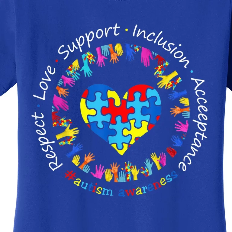 Autism Shirt Wo  Respect Love Support Autism Awareness Women's T-Shirt