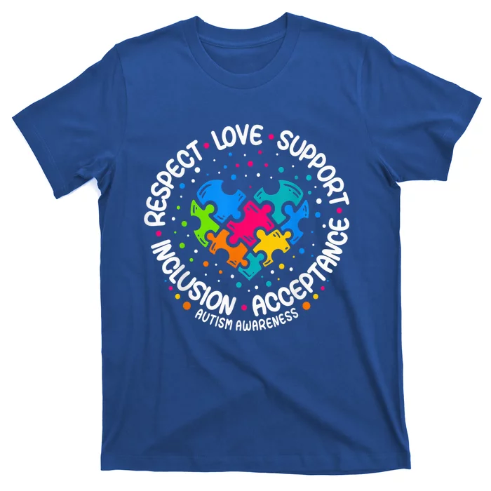 Autism Shirt Wo  Respect Love Support Autism Awareness T-Shirt