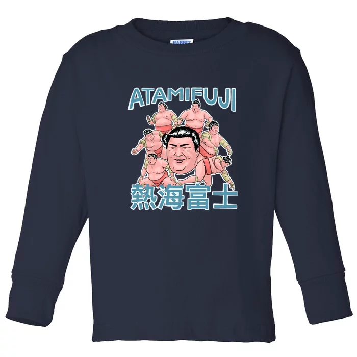 Atamifuji Sumo Wrestler Japan 熱海富士 相撲 Toddler Long Sleeve Shirt