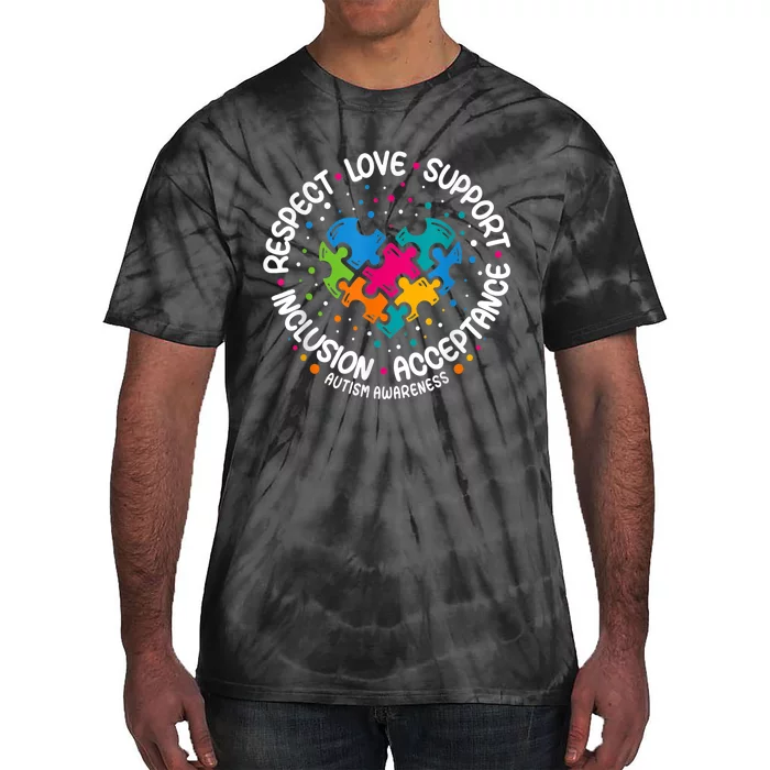 Autism Shirt Wo m.e.n Respect Love Support Autism Awareness Tie-Dye T-Shirt