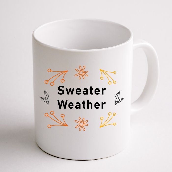 Autumn Sweater Weather Graphic Front & Back Coffee Mug