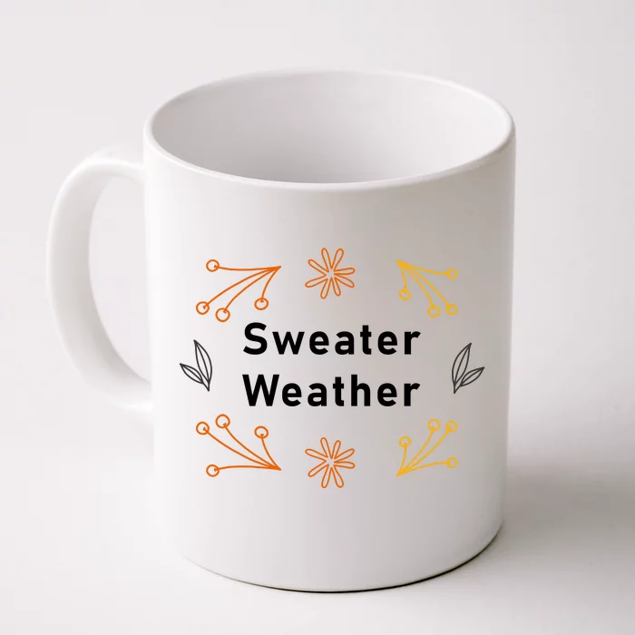 Autumn Sweater Weather Graphic Front & Back Coffee Mug